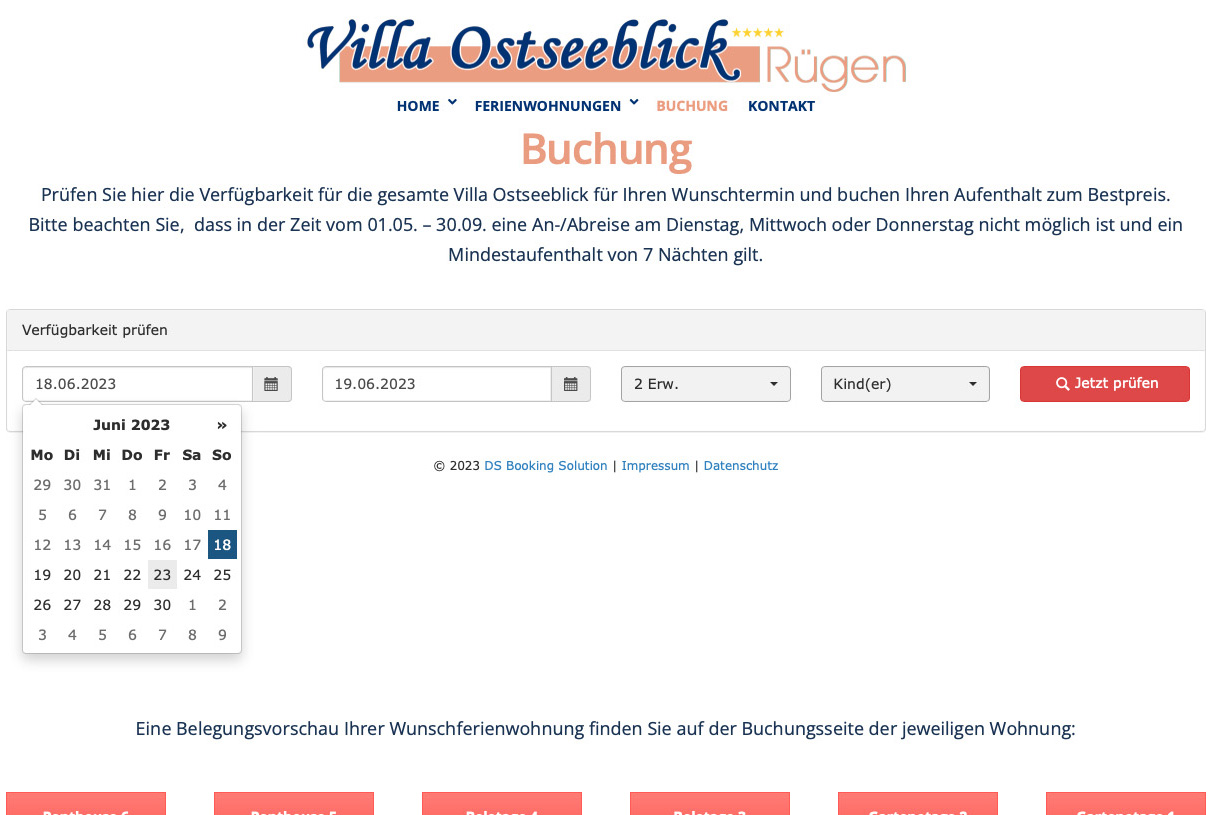 Villa Ostseeblick Screenshot